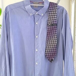 Man blouse by tristan whit tie new by marc olivier